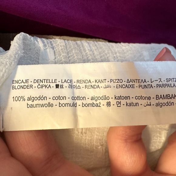 ZARA Contrast dotted mesh blouse - Picture 7 of 7